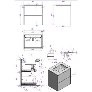Тумба под раковину La Fenice Simpla FNC-01-SIM-C-60-2 Бежевая матовая 60 см
